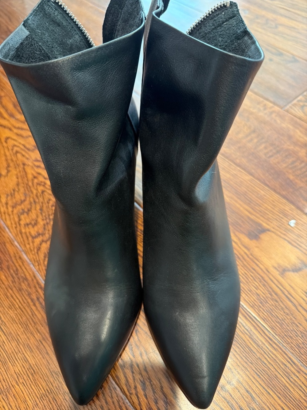 NWT Steve Madden Black Pointed Toe Wedge Booties | 8.5 - Picture 5 of 12